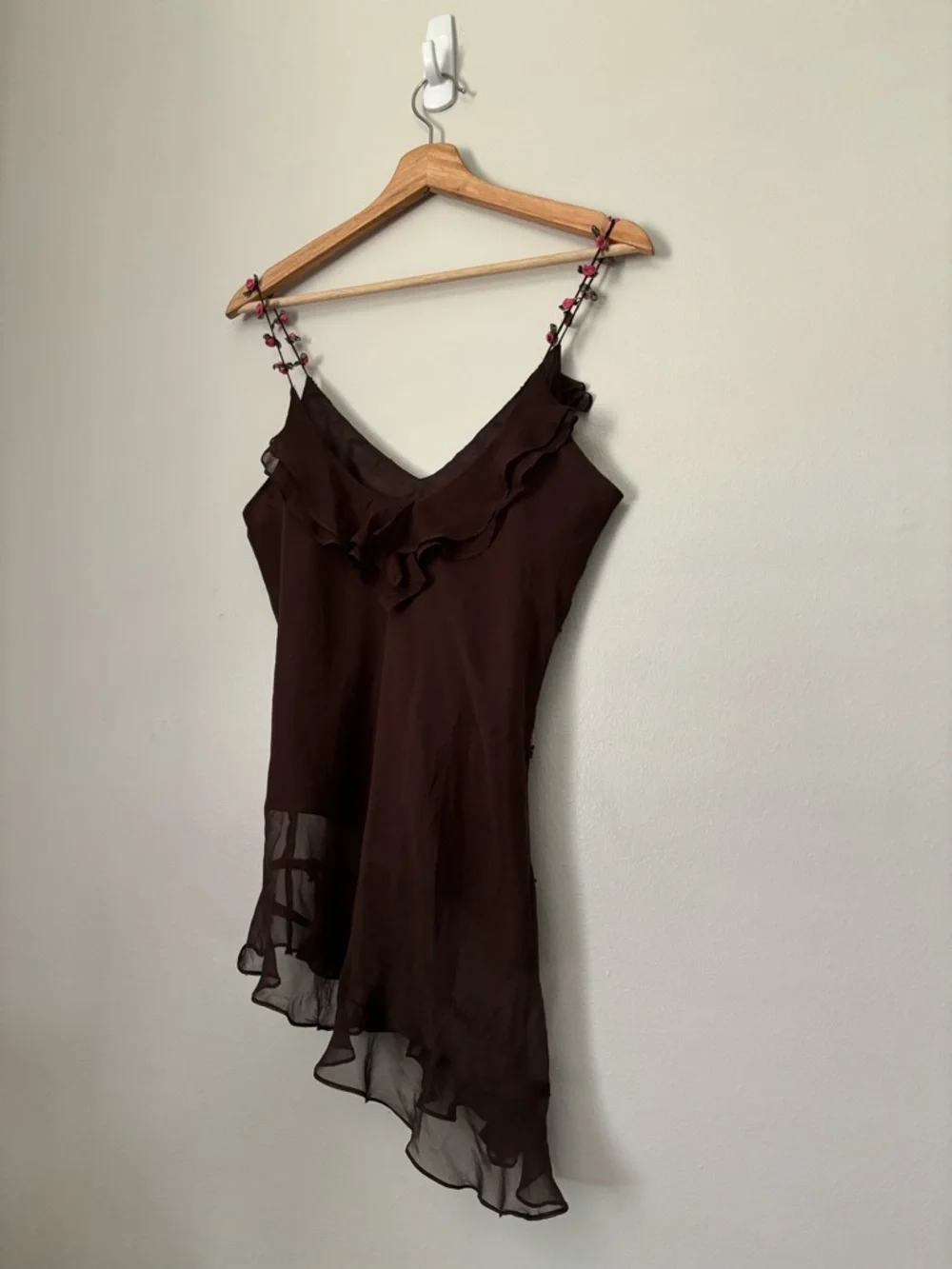 Vintage 2 Piece Asymetrical Floral Silk Skirt Set - Picture 8 of 11